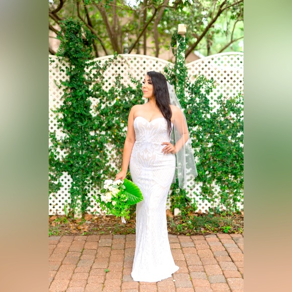 olivia white sequin strapless maxi dress Lulus Olivia White Sequin Strapless Maxi Dress